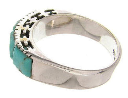 Turquoise Southwest Sterling Silver Jewelry Ring Size 7-1/4 MW64048